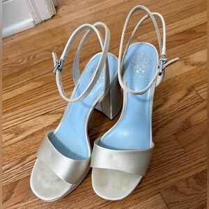 Vince Camuto Cream Strap Heels